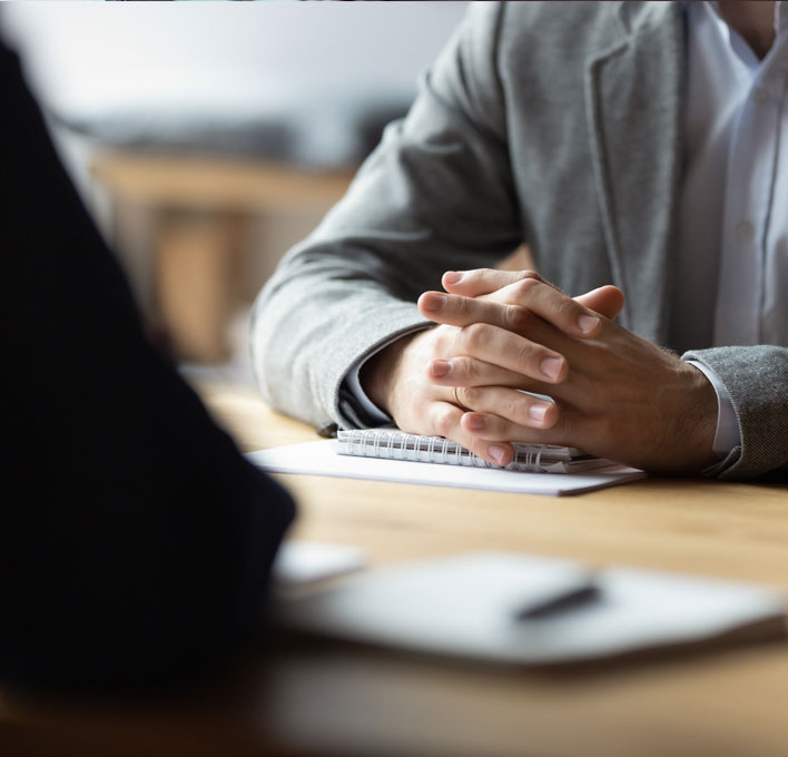 two people having a business meeting